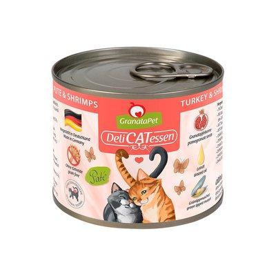 GranataPet pro kočky – Delicatessen konzerva, krůta a krevetami GranataPet pro kočky – Delicatessen konzerva, krůta a krevetami