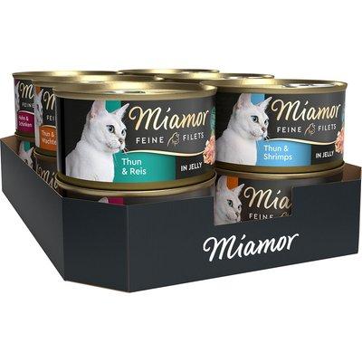 Konzervy Miamor Feine Filets v želé mixtray, 12× 100 g, Konzervy Miamor Feine Filets v želé mixtray, 12× 100 g,