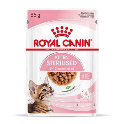 ROYAL CANIN KITTEN STERILISED v omáčce, krmivo v konzervě pro kastrovaná koťata od 6 měsíců věku. ROYAL CANIN KITTEN STERILISED v omáčce, krmivo v konzervě pro kastrovaná koťata od 6 měsíců věku.