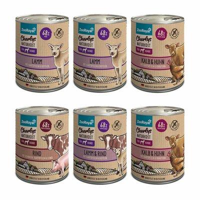 ZooRoyal Charlys Naturkost kombinované balení, 6 × 800 g ZooRoyal Charlys Naturkost kombinované balení, 6 × 800 g