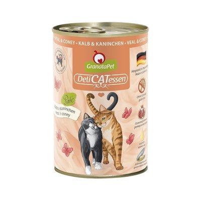 GranataPet pro kočky – Delicatessen konzerva telecí maso a králík GranataPet pro kočky – Delicatessen konzerva telecí maso a králík
