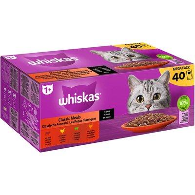Whiskas Multipack 1+ klasický výběr v omáčce, 40 × 85 g Whiskas Multipack 1+ klasický výběr v omáčce, 40 × 85 g