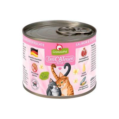 GranataPet pro kočky – Delicatessen losos a mořské plody v konzervě GranataPet pro kočky – Delicatessen losos a mořské plody v konzervě