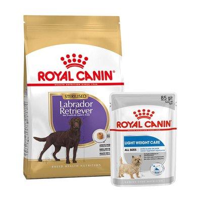 ROYAL CANIN Labrador Retriever Sterilised 12 kg + LIGHT WEIGHT CARE Mousse 12× 85 g ROYAL CANIN Labrador Retriever Sterilised 12 kg + LIGHT WEIGHT CARE Mousse 12× 85 g