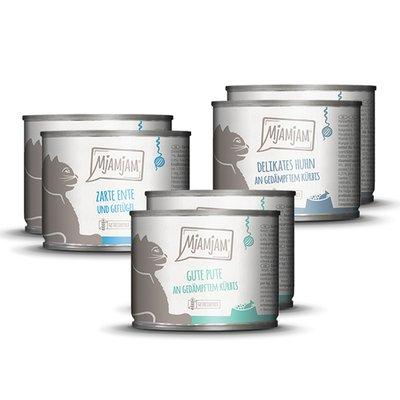 MjAMjAM Mixpaket II zvěřina a králík, krůta, kachna a drůbež 6 × 200 g MjAMjAM Mixpaket II zvěřina a králík, krůta, kachna a drůbež 6 × 200 g
