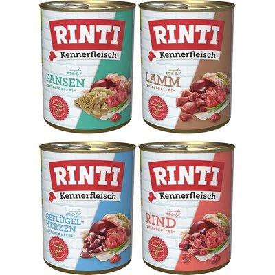 Rinti Kennerfleisch, kombinované balení, hovězí a drůbeží srdce, jehněčí a bachor, 24 × 800 g Rinti Kennerfleisch, kombinované balení, hovězí a drůbeží srdce, jehněčí a bachor, 24 × 800 g