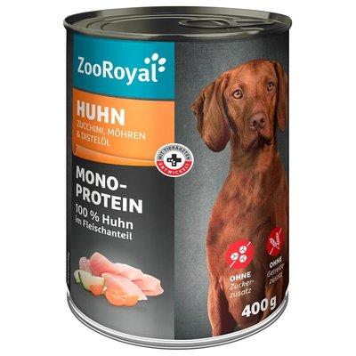 ZooRoyal Mono-Protein kuřecí maso s cuketou, karotkou a světlicovým olejem ZooRoyal Mono-Protein kuřecí maso s cuketou, karotkou a světlicovým olejem