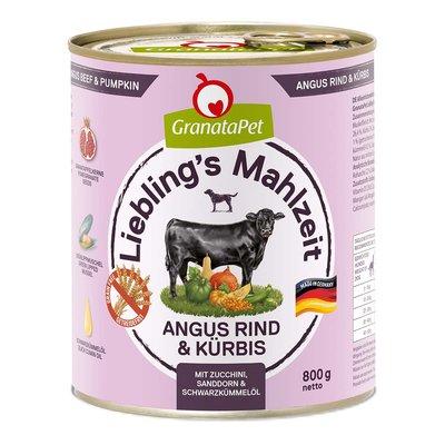 GranataPet Liebling's Mahlzeit hovězí z plemene Angus a dýně, cuketa, rakytník, olej z černého kmínu GranataPet Liebling's Mahlzeit hovězí z plemene Angus a dýně, cuketa, rakytník, olej z černého kmínu