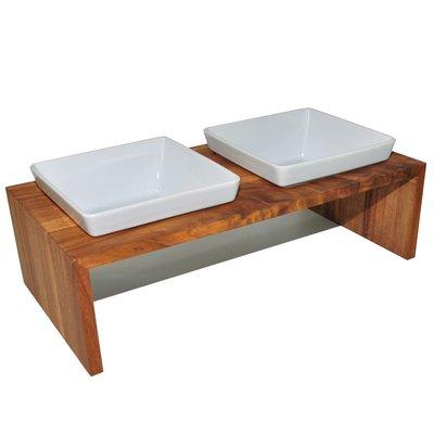 Souprava pro krmení s dvojmiskami Replus Meshidai teak Souprava pro krmení s dvojmiskami Replus Meshidai teak