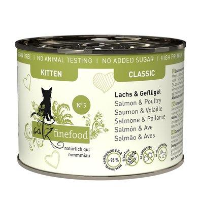catz finefood Kitten No. 5 losos a drůbeží catz finefood Kitten No. 5 losos a drůbeží