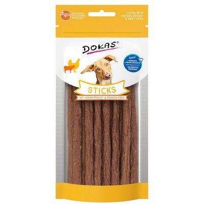 Dokas tyčinky s kuřecím prsem a hovězími játry Dokas tyčinky s kuřecím prsem a hovězími játry