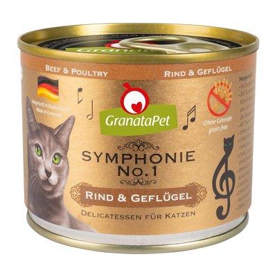 GranataPet Symphonie No. 1 s hovězím a drůbežím masem, 6 x 200 g GranataPet Symphonie No. 1 s hovězím a drůbežím masem, 6 x 200 g