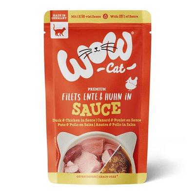 WOW CAT filety kachna & kuře v omáčce WOW CAT filety kachna & kuře v omáčce