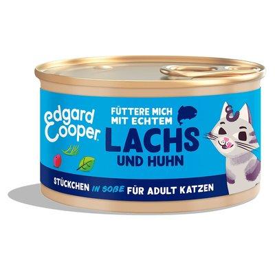 Edgard & Cooper lahodné kousky v omáčce, losos a kuřecí maso Edgard & Cooper lahodné kousky v omáčce, losos a kuřecí maso