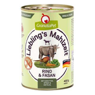 GranataPet Liebling’s Mahlzeit hovězí maso a bažant, 400 g GranataPet Liebling’s Mahlzeit hovězí maso a bažant, 400 g