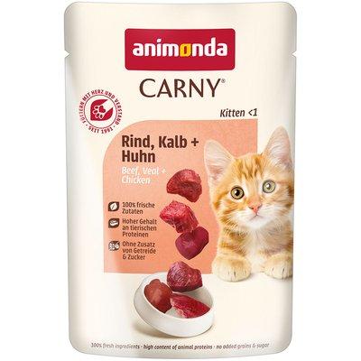 Animonda Carny Kitten s hovězím, telecím a kuřecím masem Animonda Carny Kitten s hovězím, telecím a kuřecím masem