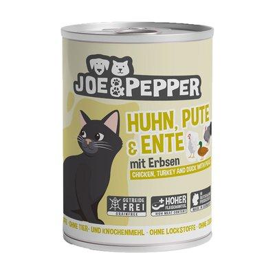 Joe & Pepper Cat kuře, krůta a kachna s hráškem Joe & Pepper Cat kuře, krůta a kachna s hráškem