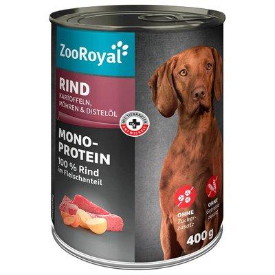 ZooRoyal hovězí monoprotein s bramborami, mrkví a světlicovým olejem ZooRoyal hovězí monoprotein s bramborami, mrkví a světlicovým olejem