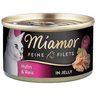 Miamor Feine Filets v želé s kuřecím a rýží, 100g plechovka Miamor Feine Filets v želé s kuřecím a rýží, 100g plechovka