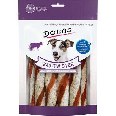 Dokas Kau-Twister hovězí kůže, kachní srdce a kachní prsní filet Dokas Kau-Twister hovězí kůže, kachní srdce a kachní prsní filet