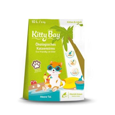 Kitty Bay Ekologické kočičí stelivo - Meow Tai - Maniok hnědý 10L Kitty Bay Ekologické kočičí stelivo - Meow Tai - Maniok hnědý 10L