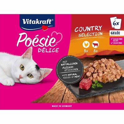 Vitakraft Poésie®Déli Country Selection želé, 6 × 85 g Vitakraft Poésie®Déli Country Selection želé, 6 × 85 g