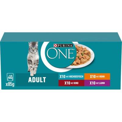PURINA ONE Adult v omáčce, mix příchutí 40 × 85 g PURINA ONE Adult v omáčce, mix příchutí 40 × 85 g