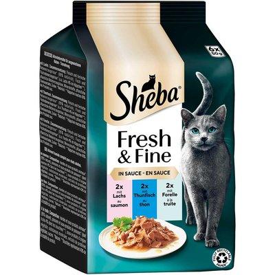 Sheba Fresh & Fine omáčka losos, tuňák & pstruh Sheba Fresh & Fine omáčka losos, tuňák & pstruh