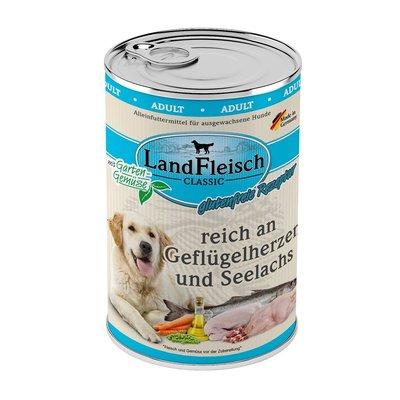LandFleisch Dog Classic drůbeží srdce a treska tmavá LandFleisch Dog Classic drůbeží srdce a treska tmavá
