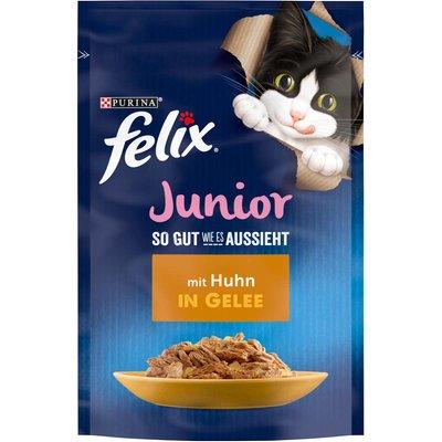 FELIX chutná tak dobře, jak vypadá, Pochoutka v želé Junior kuřecí FELIX chutná tak dobře, jak vypadá, Pochoutka v želé Junior kuřecí