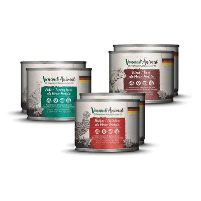 Venandi Animal – zkušební balení, 2× kuřecí, 2× kachní, 2× hovězí Venandi Animal – zkušební balení, 2× kuřecí, 2× kachní, 2× hovězí