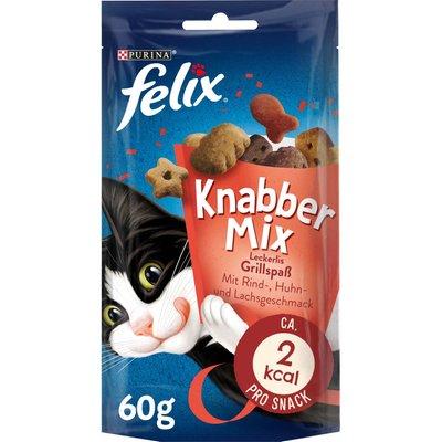 FELIX KnabberMix Grillspaß s příchutí hovězího, kuřecího a lososového masa FELIX KnabberMix Grillspaß s příchutí hovězího, kuřecího a lososového masa