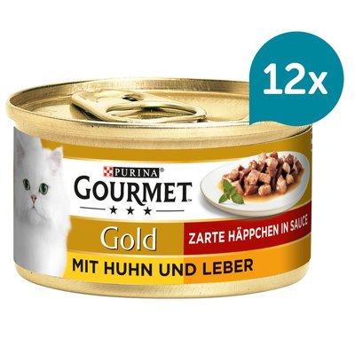 Gourmet Gold Jemné kousky kuřecí maso a játra Gourmet Gold Jemné kousky kuřecí maso a játra