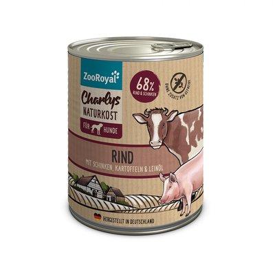 ZooRoyal Charlys Naturkost hovězí maso se šunkou, brambory a lněným olejem ZooRoyal Charlys Naturkost hovězí maso se šunkou, brambory a lněným olejem