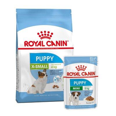 ROYAL CANIN X-Small Puppy 1,5 kg + Mini Puppy v omáčce 12× 85 g ROYAL CANIN X-Small Puppy 1,5 kg + Mini Puppy v omáčce 12× 85 g