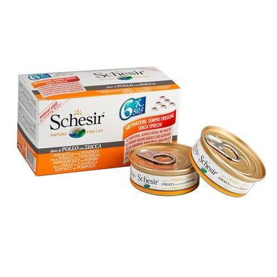 Schesir Cat Natural kuřecí maso s dýní multipack, 6 x 50 g Schesir Cat Natural kuřecí maso s dýní multipack, 6 x 50 g