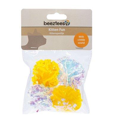 Beeztees Kitten šustivé míčky Evy 4 kusy Beeztees Kitten šustivé míčky Evy 4 kusy