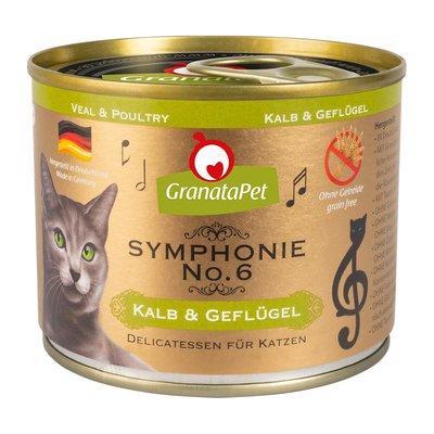 GranataPet Symphonie No. 6 s telecím a drůbežím masem, 6 x 200 g GranataPet Symphonie No. 6 s telecím a drůbežím masem, 6 x 200 g
