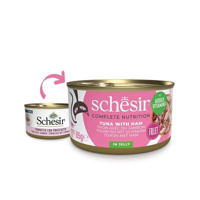 Schesir Cat Complete tuňák se šunkou v želé Schesir Cat Complete tuňák se šunkou v želé