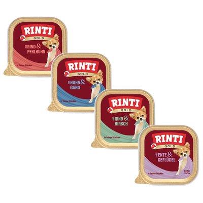 Rinti Gold Mini jemné kousky mix 4 druhy 64x100 g Rinti Gold Mini jemné kousky mix 4 druhy 64x100 g