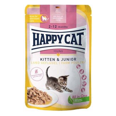 Happy Cat Tray Kitten & Junior venkovská drůbež Happy Cat Tray Kitten & Junior venkovská drůbež