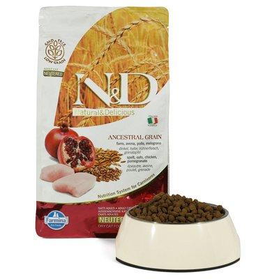 N&D Adult s nízkým obsahem obilovin, kuřecí maso a granátové jablko, pro vykastrované kočky N&D Adult s nízkým obsahem obilovin, kuřecí maso a granátové jablko, pro vykastrované kočky