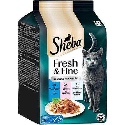 Sheba Fresh & Fine želé tuňák, losos & bílá ryba Sheba Fresh & Fine želé tuňák, losos & bílá ryba