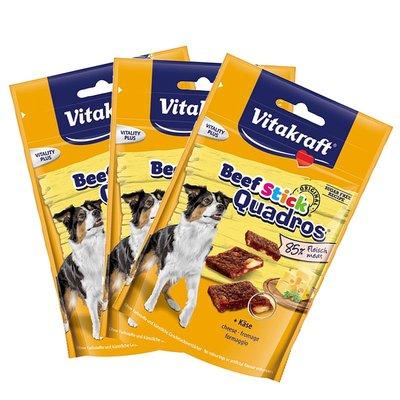 Vitakraft Beef-Stick Quadros se sýrem, balení obsahuje 3 ks Vitakraft Beef-Stick Quadros se sýrem, balení obsahuje 3 ks