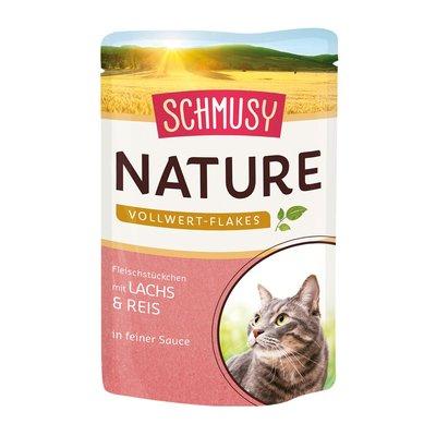 Schmusy Nature s lososem a rýží, 22 x 100 g Schmusy Nature s lososem a rýží, 22 x 100 g