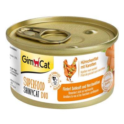 GimCat Superfood ShinyCat Duo kuřecí filet s mrkví GimCat Superfood ShinyCat Duo kuřecí filet s mrkví