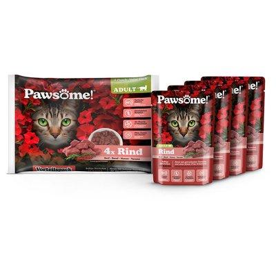 Pawsome Adult Flowpack hovězí maso, 4 × 85 g Pawsome Adult Flowpack hovězí maso, 4 × 85 g