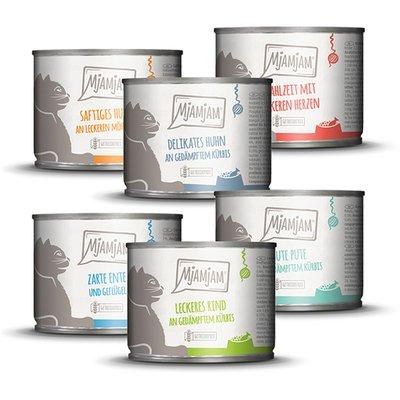 MjAMjAM Mixpaket III zvěřina a králík, krůta, kachna a drůbež, srdce, kuře, hovězí 6 × 200 g MjAMjAM Mixpaket III zvěřina a králík, krůta, kachna a drůbež, srdce, kuře, hovězí 6 × 200 g