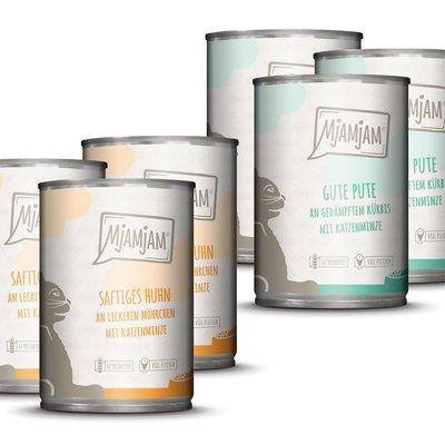 MjAMjAM Monopaket I s kuřetem a krůtou 6 × 400 g MjAMjAM Monopaket I s kuřetem a krůtou 6 × 400 g