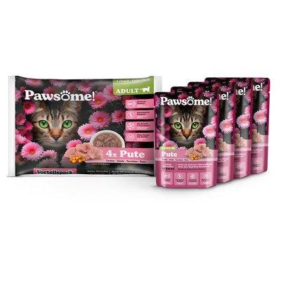 Pawsome Adult Flowpack krůtí maso, 4 × 85 g Pawsome Adult Flowpack krůtí maso, 4 × 85 g